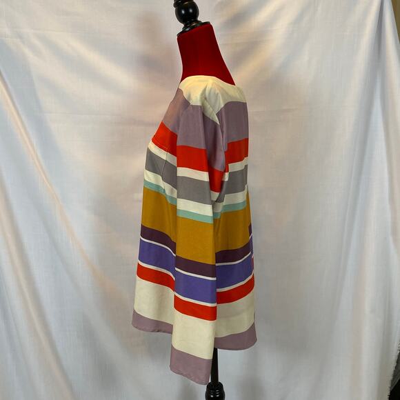 Cremieux women's striped long sleeve top size Large - polyester - gently worn - Picture 4 of 10